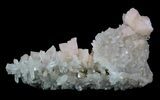 Pink Dolomite & Quartz Crystals - China #32681-2